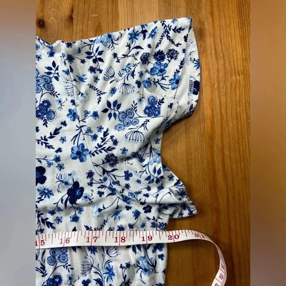 Dalia Summery Floral Boho Short  Sleeve Top - Picture 4 of 6